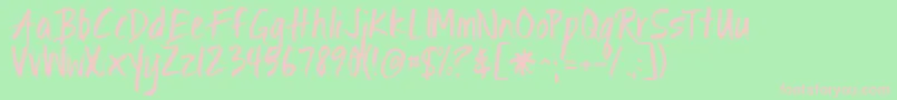 Ignitethelight Font – Pink Fonts on Green Background