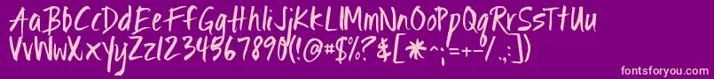 Ignitethelight Font – Pink Fonts on Purple Background