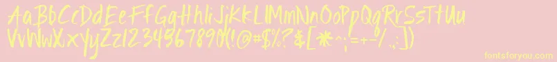 Ignitethelight Font – Yellow Fonts on Pink Background