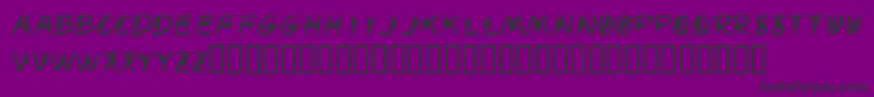 KrElectrified-Schriftart – Schwarze Schriften auf violettem Hintergrund