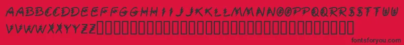 KrElectrified-Schriftart – Schwarze Schriften auf rotem Hintergrund