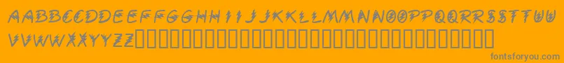 KrElectrified-Schriftart – Graue Schriften auf orangefarbenem Hintergrund