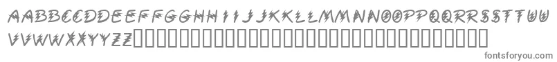フォントKrElectrified – 白い背景に灰色の文字