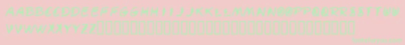 フォントKrElectrified – ピンクの背景に緑の文字