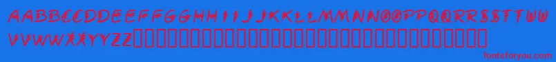 KrElectrified Font – Red Fonts on Blue Background