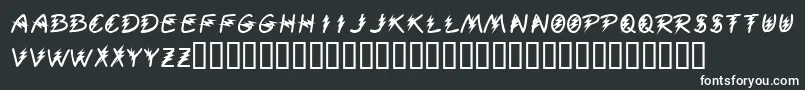 KrElectrified-fontti – valkoiset fontit mustalla taustalla