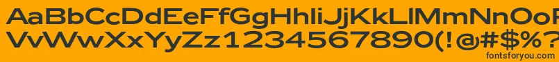 Czcionka Zeppelin43 – czarne czcionki na pomarańczowym tle