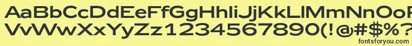 Zeppelin43 Font – Black Fonts on Yellow Background
