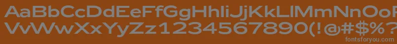 フォントZeppelin43 – 茶色の背景に灰色の文字