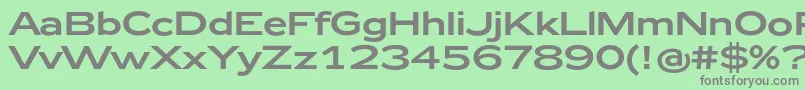 Zeppelin43-Schriftart – Graue Schriften auf grünem Hintergrund