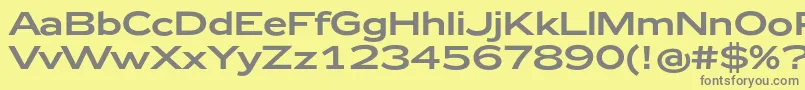 Zeppelin43 Font – Gray Fonts on Yellow Background