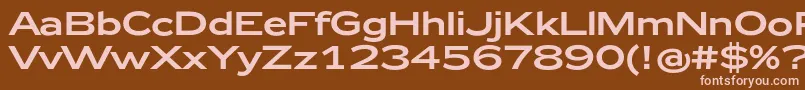 Zeppelin43 Font – Pink Fonts on Brown Background