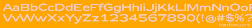 Zeppelin43 Font – Pink Fonts on Orange Background