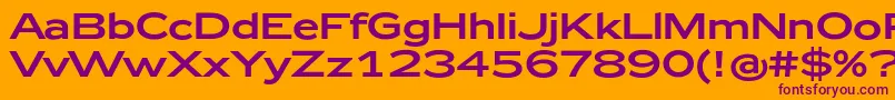 Zeppelin43 Font – Purple Fonts on Orange Background