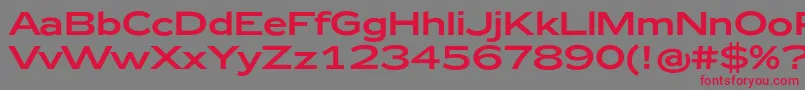 Zeppelin43 Font – Red Fonts on Gray Background