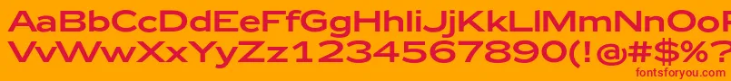 フォントZeppelin43 – オレンジの背景に赤い文字