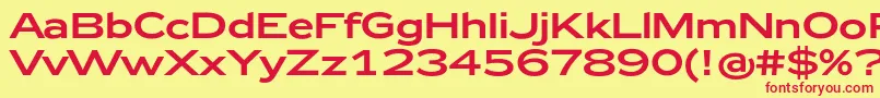 Zeppelin43 Font – Red Fonts on Yellow Background