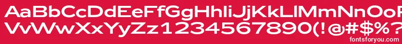 Zeppelin43 Font – White Fonts on Red Background