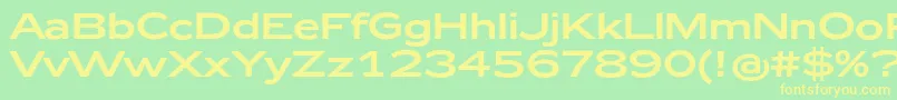 Zeppelin43 Font – Yellow Fonts on Green Background