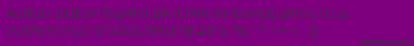 Fonte RajdhaniRegular – fontes pretas em um fundo violeta