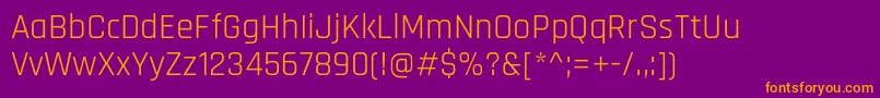 RajdhaniRegular Font – Orange Fonts on Purple Background