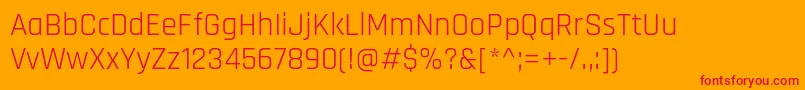 RajdhaniRegular Font – Red Fonts on Orange Background