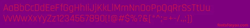 RajdhaniRegular Font – Red Fonts on Purple Background