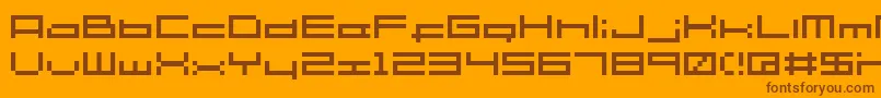 Sg06 Font – Brown Fonts on Orange Background