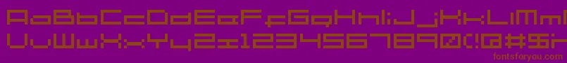 Sg06 Font – Brown Fonts on Purple Background