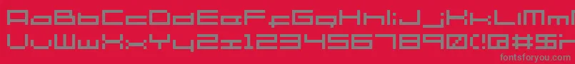 Fonte Sg06 – fontes cinzas em um fundo vermelho