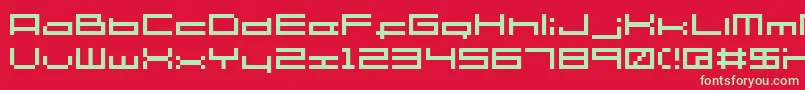 Sg06-Schriftart – Grüne Schriften auf rotem Hintergrund