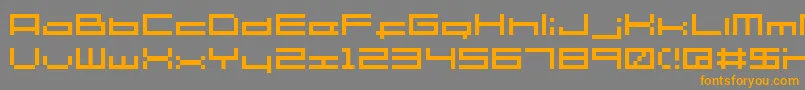 Sg06 Font – Orange Fonts on Gray Background