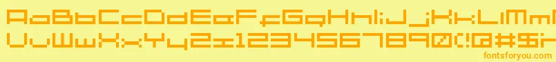 Sg06-fontti – oranssit fontit keltaisella taustalla