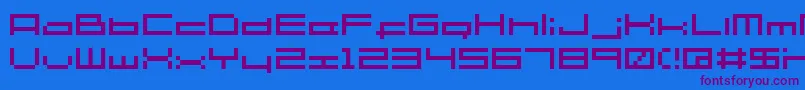 Sg06 Font – Purple Fonts on Blue Background