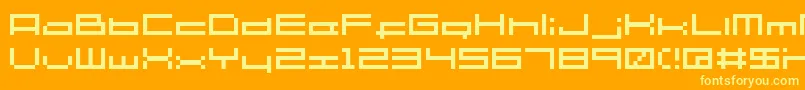 Sg06 Font – Yellow Fonts on Orange Background