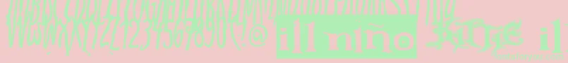 Distl Font – Green Fonts on Pink Background