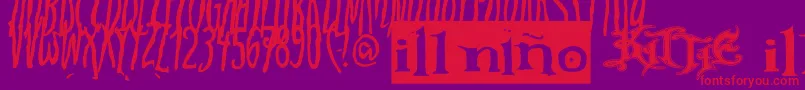 Distl Font – Red Fonts on Purple Background