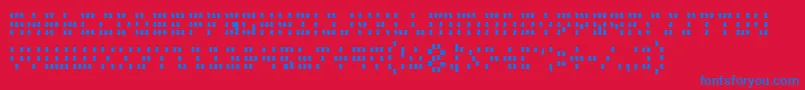 Iconc Font – Blue Fonts on Red Background