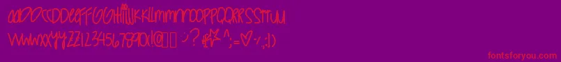 Chargedup Font – Red Fonts on Purple Background