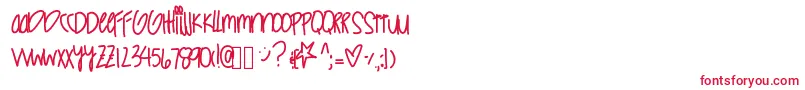 Chargedup Font – Red Fonts on White Background