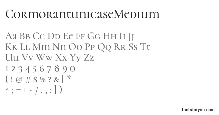 Czcionka CormorantunicaseMedium – alfabet, cyfry, specjalne znaki