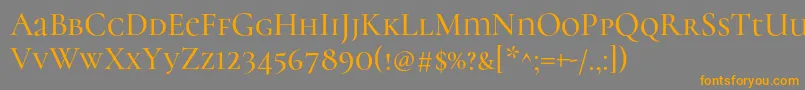 CormorantunicaseMedium Font – Orange Fonts on Gray Background
