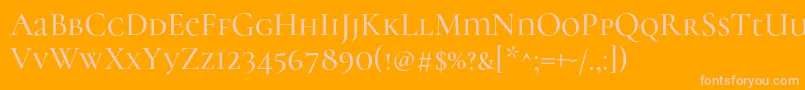CormorantunicaseMedium Font – Pink Fonts on Orange Background