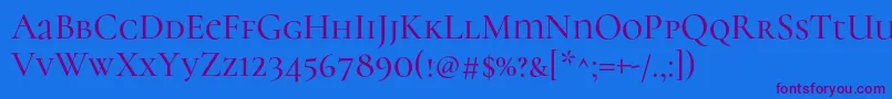 CormorantunicaseMedium Font – Purple Fonts on Blue Background