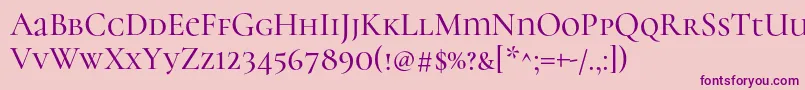 CormorantunicaseMedium Font – Purple Fonts on Pink Background