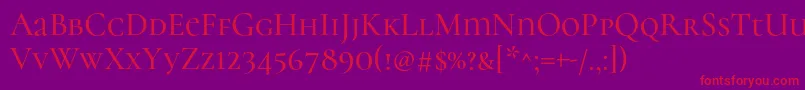 CormorantunicaseMedium Font – Red Fonts on Purple Background