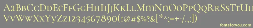 CormorantunicaseMedium Font – Yellow Fonts on Gray Background