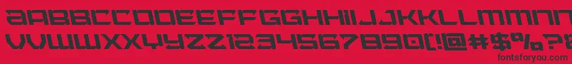 Laserwolfleft Font – Black Fonts on Red Background