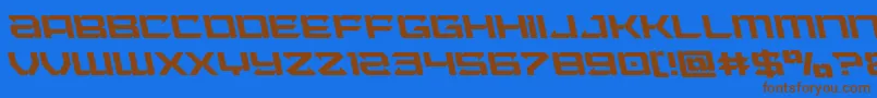 Laserwolfleft Font – Brown Fonts on Blue Background