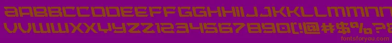 Fonte Laserwolfleft – fontes marrons em um fundo roxo